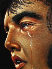 Elvis Presley Portrait , Original Oil Painting on Black Velvet by Alfredo Rodriguez "ARGO" - #A111