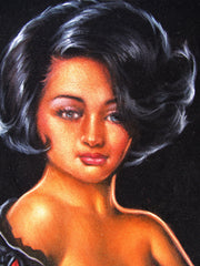 Nude, Sexy Playboy Nude   Original Oil Painting on Black Velvet by Enrique Felix , "Felix" - #F195