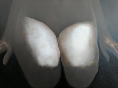 Nude in Dark, Oil on canvas size 28"x41"x2": Nun, Virgin, Woman Dark Modern style Original Oil paint Canvas R57