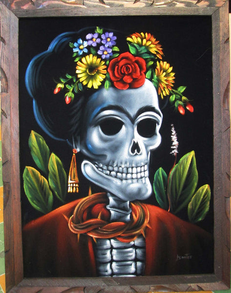 絵画 oil painting on black velvet ( flowers ) Set Of Two Vintage Black Velvet Paintings Of Flowers