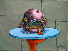 Nasty Krabby Patty Burger Krabs SpongeBob Patty Oil on Canvas size 24"x 18" by Palomares PM59