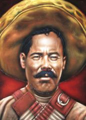 Pancho Villa  Mexican Revolution Original Oil Painting on Black Velvet by Alfredo Rodriguez "ARGO"  - #A104
