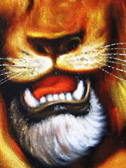 Lion,  Original Oil Painting on Black Velvet by Alfredo Rodriguez "ARGO"  - #A130