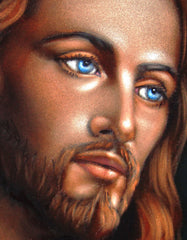 Jesus Christ Portrait,  Original Oil Painting on Black Velvet by Alfredo Rodriguez "ARGO" - #A141