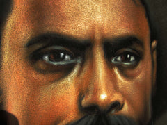 Emiliano Zapata Portrait,  Original Oil Painting on Black Velvet by Alfredo Rodriguez "ARGO" - #A142
