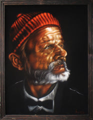 Bill Murray Portrait,  Original Oil Painting on Black Velvet by Alfredo Rodriguez "ARGO" - #A149