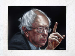 Bernie Sanders,  Original Oil Painting on Black Velvet by Alfredo Rodriguez "ARGO"  - #A163