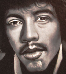 Jimi Hendrix Portrait,  Original Oil Painting on Black Velvet by Arturo Ramirez "ARGO" - #R30