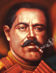 Pancho Villa  Mexican Revolution Original Oil Painting on Black Velvet by Alfredo Rodriguez "ARGO"  - #A62