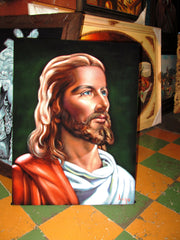 Jesus Christ Portrait,  Original Oil Painting on Black Velvet by Alfredo Rodriguez "ARGO" - #A75