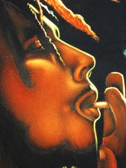 Bob Marley Portrait,  Original Oil Painting on Black Velvet by Alfredo Rodriguez "ARGO" - #A96