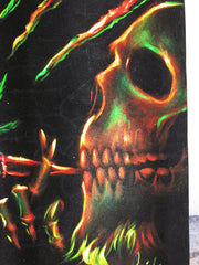 Bob Marley and Skull Smoking,  Original Oil Painting on Black Velvet by Enrique Felix , "Felix" - #F106