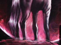 Unicorn,  Original Oil Painting on Black Velvet by Enrique Felix , "Felix" - #F163