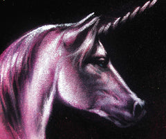 Unicorn,  Original Oil Painting on Black Velvet by Enrique Felix , "Felix" - #F163