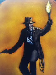 Indiana Jones,   Original Oil Painting on Black Velvet by Enrique Felix , "Felix" - #F171