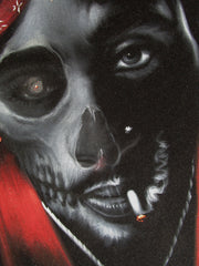 Tupac Amaru Shakur portrait, 2Pac,  Original Oil Painting on Black Velvet by Enrique Felix , "Felix" - #F180