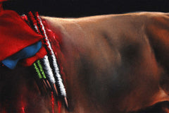 Bullfight , Matador  Julio Aparicio gored,   Original Oil Painting on Black Velvet by Enrique Felix , "Felix" - #F93