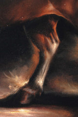 Bullfight , Matador  Julio Aparicio gored,   Original Oil Painting on Black Velvet by Enrique Felix , "Felix" - #F93