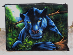 Panther, Black Panther, Cougar ,   Original Oil Painting on Black Velvet by Enrique Felix , "Felix" - #F94