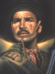 Antonio Aguilar, Mexican Actor, Original Oil Painting on Black Velvet by Enrique Felix , "Felix" - #F46