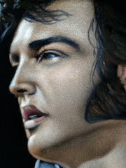 Elvis Presley Portrait , Original Oil Painting on Black Velvet by Alfredo Rodriguez "ARGO" - #A320