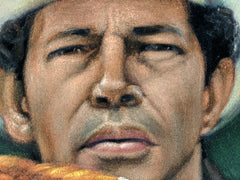 Warren Oates as Frank Mansfield in "Cockfighter" movie Original Oil Painting on Black Velvet by Alfredo Rodriguez "ARGO" - #A326