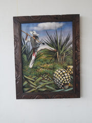 El Jimador Agave Farmer  for mezcal, sotol and tequila size 24"x 18" by Palomares PM58