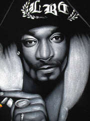 Snoop Dogg portrait; Calvin Cordozar Broadus, Jr; Original Oil painting on Black Velvet by Zenon Matias Jimenez- #JM138