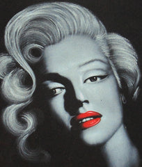 Marilyn Monroe portrait; Norma Jeane Mortenson; Original Oil painting on Black Velvet by Zenon Matias Jimenez- #JM40