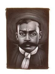 Zapata portrait; Emiliano Zapata; Original Oil painting on Black Velvet by Zenon Matias Jimenez- #JM67