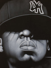 Jay Z portrait;  Shawn Corey Carter; rapper, entrepreneur and investor; Original Oil painting on Black Velvet by Zenon Matias Jimenez- #JM69