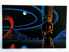 Copy of Tiki / Googie oil painting by A Ramirez  after "Sleeping Sentinel" by Robb Hamel #R55h