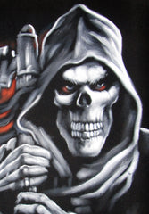 Grim Reaper, Death, Original Oil Painting on Black Velvet by Alfredo Rodriguez "ARGO" - #A117