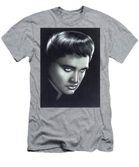 Elvis Presley Portrait On Black Velvet - Men's T-Shirt (Athletic Fit)