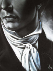 Joseph Smith Portrait, Mormon Founder,   Original Oil Painting on Black Velvet by Enrique Felix , "Felix" - #F162