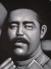 Pancho Villa portrait; Francisco (Pancho) Villa; Original Oil painting on Black Velvet by Zenon Matias Jimenez- #JM110