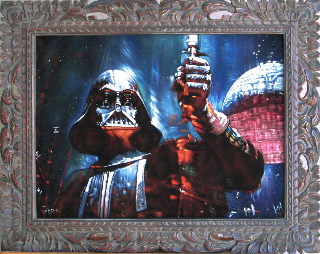 Vader TIE Figher X-Wing R2D2 Death Star Wars A New Hope Fine Art Giclée Canvas Vader TIE Figher X-Wing R2D2 Death Star Wars A New Hope Fine Art Giclée Canvas