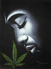 Tupac Shakur portrait; 2Pac  ; Original Oil painting on Black Velvet by Zenon Matias Jimenez- #JM111
