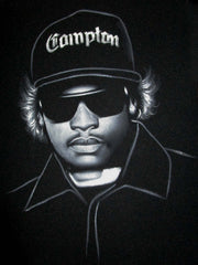 Eazy-E portrait ; Original Oil painting on Black Velvet by Zenon Matias Jimenez- #JM132