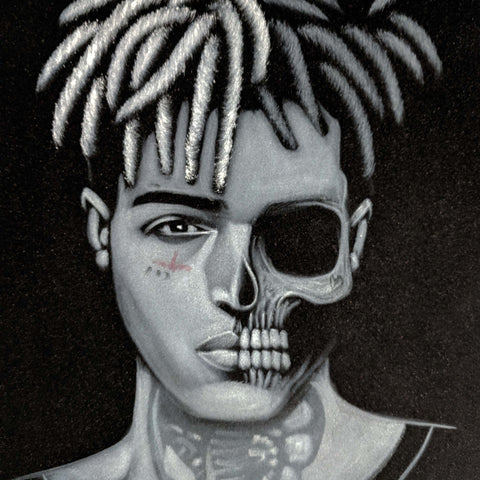 Xxxtentacion , Jahseh  Onfroy; rapper; Original Oil painting 11"X16" on Black Velvet by Zenon  Jimenez- #JM257